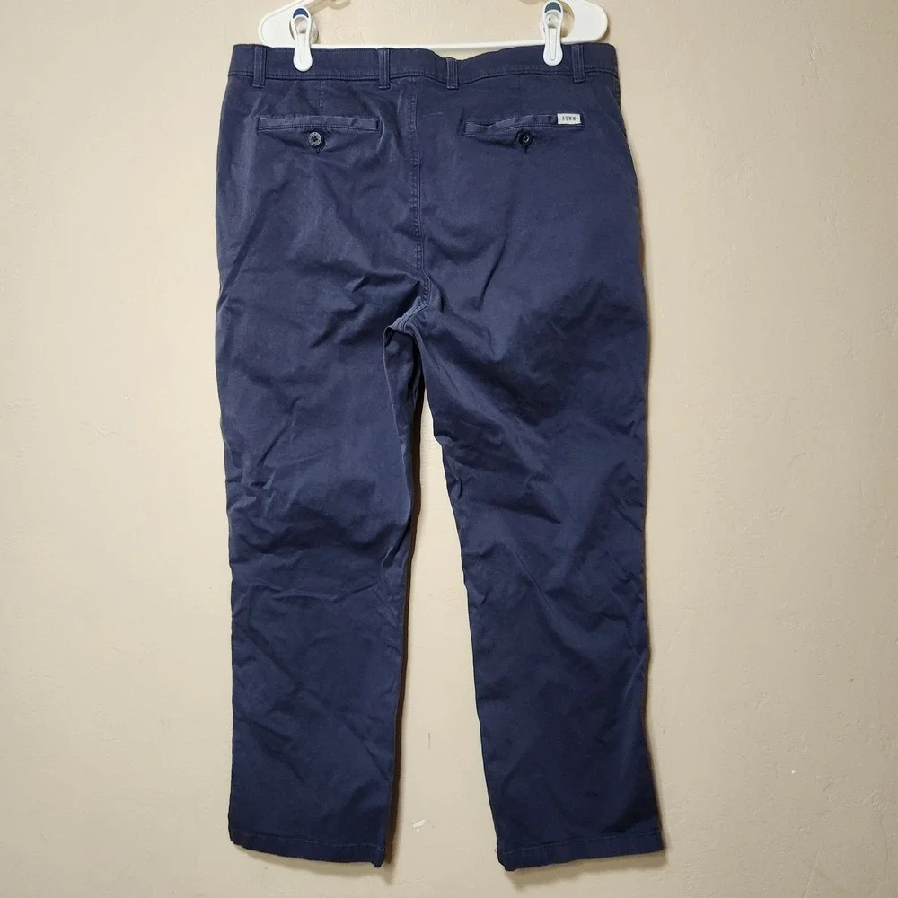 Rowm Pants Mens Size 38 Blue Chino‎ Pockets Cotton Stretch 38x30